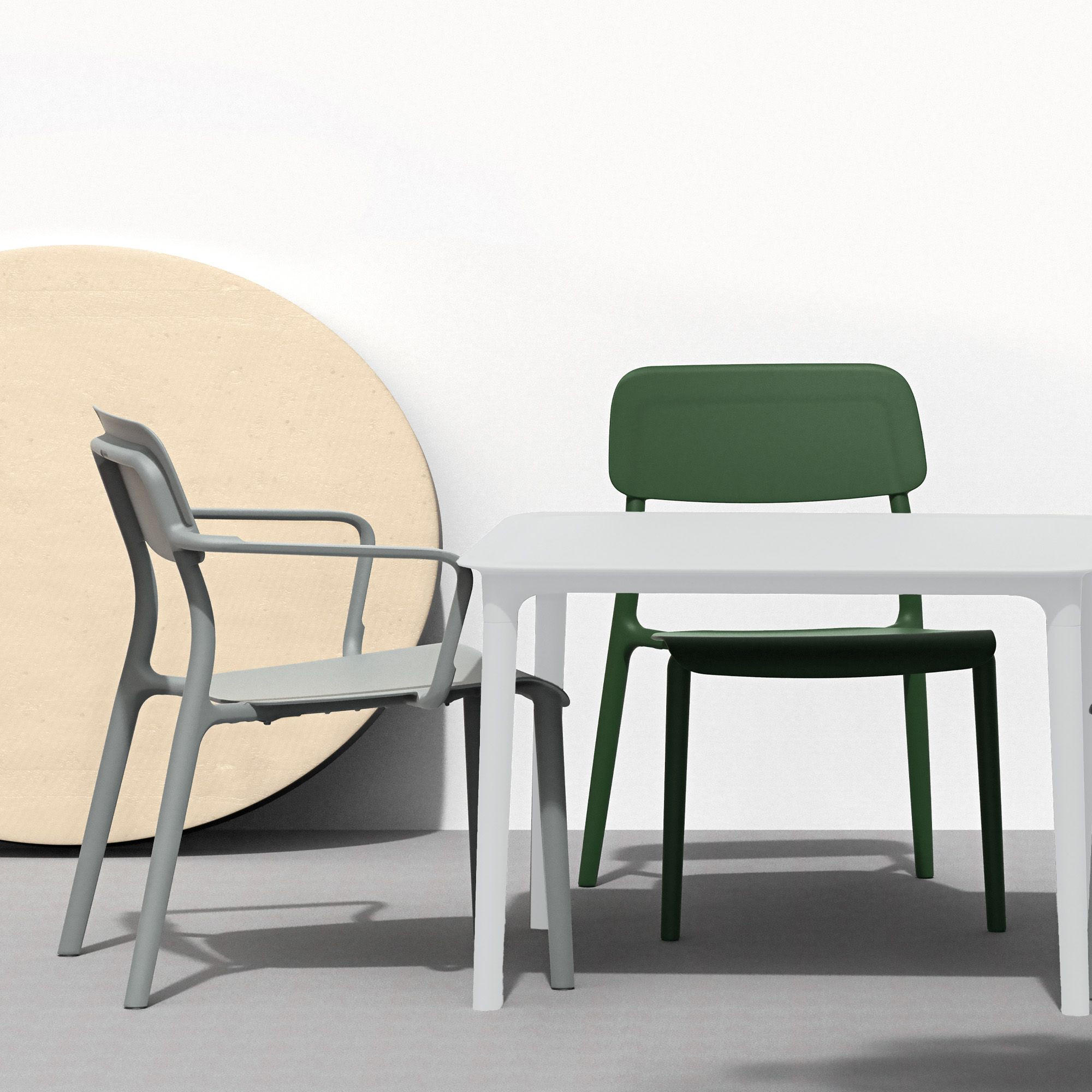 GARTENMÖBEL-SET GALIO, 3-tlg - Weiß, Kunststoff - KONSIMO®