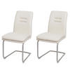 ESSZIMMERSTUHL Cremeweiß 2er-Set - Beige/Weiß, Textil (47/92/57cm) - MCW