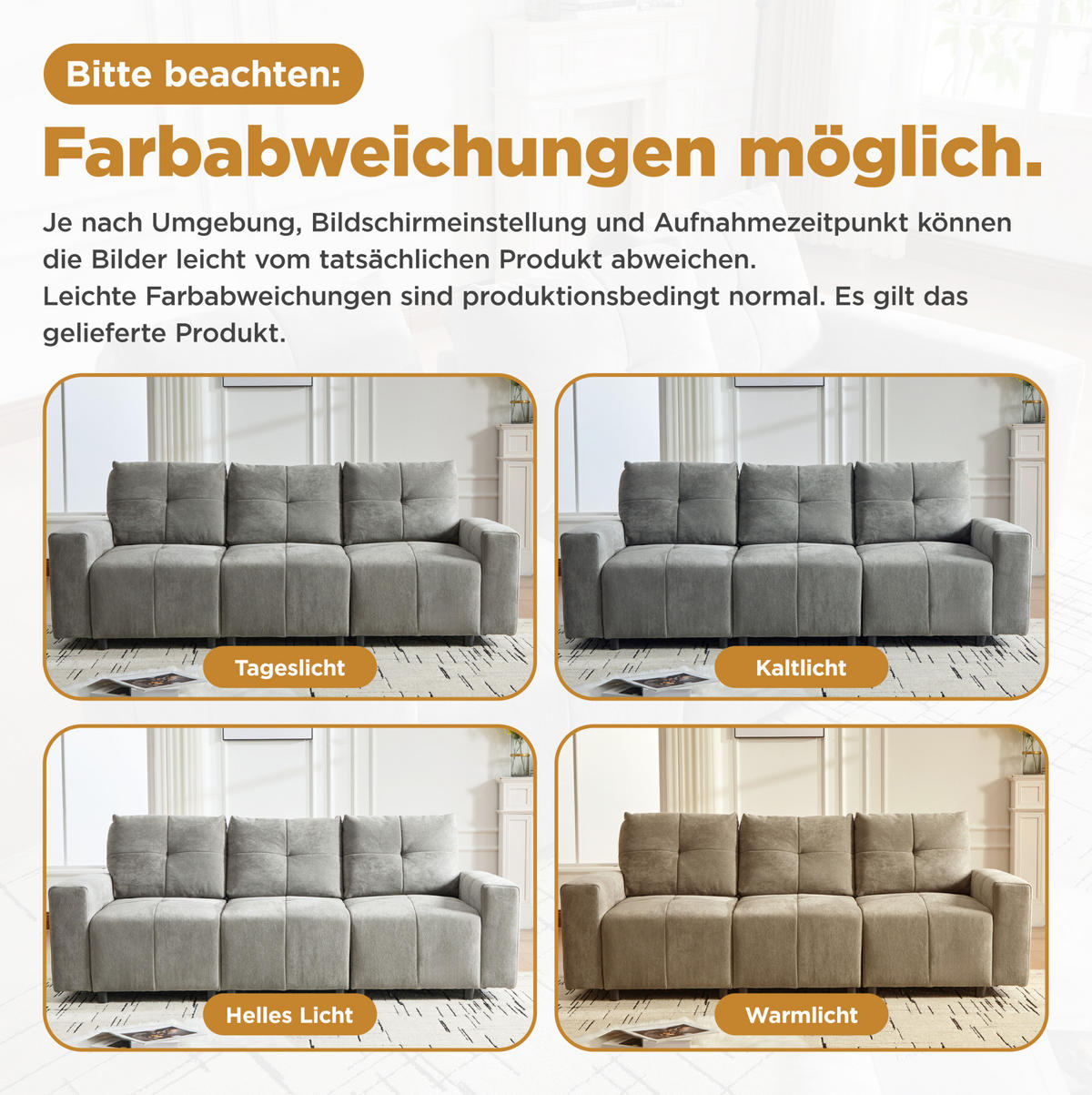 3-SITZER-SOFA aus Chenille 213x94x84 cm Grau mit Schlaffunktion, verstellbarer Sitztiefe und kompakter gerader Form - Grau, Kunststoff (213/84/94cm) - Modfu