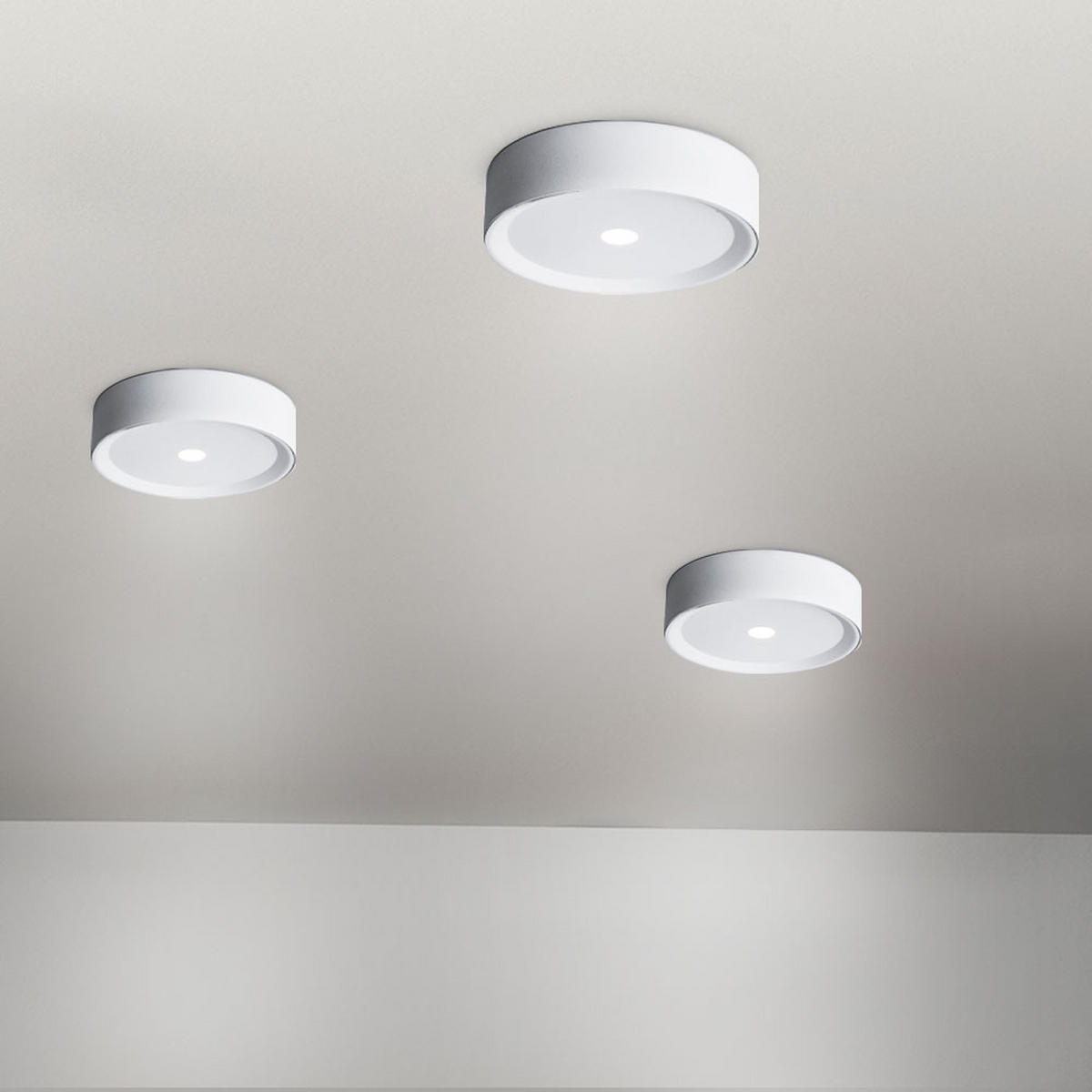 LED DECKENLEUCHTE Aluminium Weiß - Weiß, Metall (15/15/4cm) - Globo Lighting