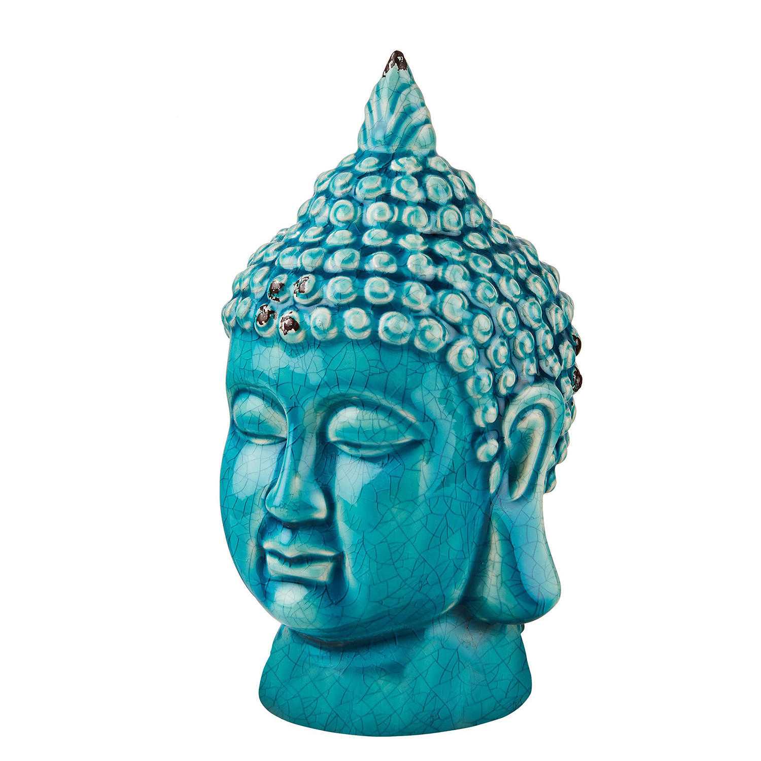 DEKO-KOPF Buddha - Türkis, Keramik (13/23/13cm) - BUTLERS