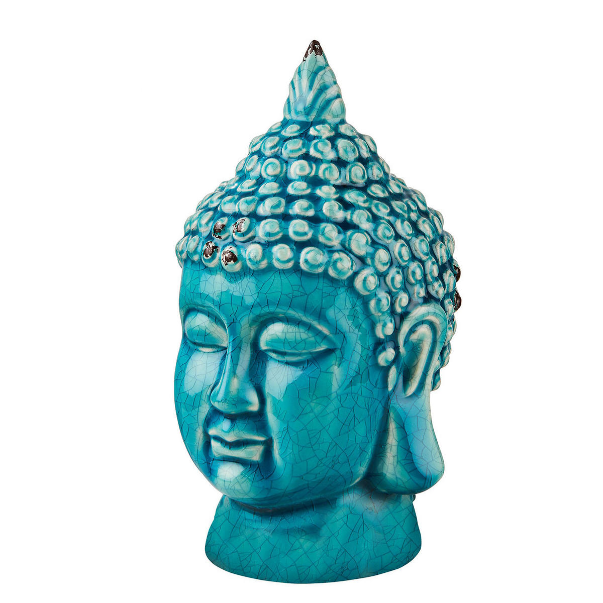 DEKO-KOPF Buddha - Türkis, Keramik (13/23/13cm) - BUTLERS