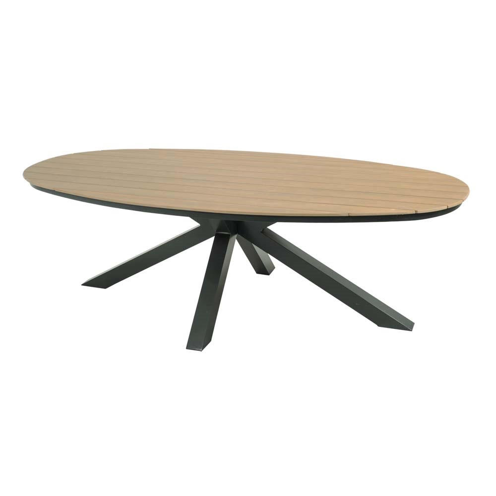 GARTENTISCH Arezzo - Anthrazit - 240/113/74 cm - Dunkelgrau, Metall (240/113/74cm) - Lesli Living