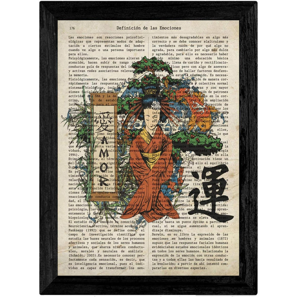 POSTER Set Mit 4 Alte Japan Mit Japanischen Motiven Größe A4 Rahmenlos - Klar, Papier (21/1/29.7cm) - Nacnic