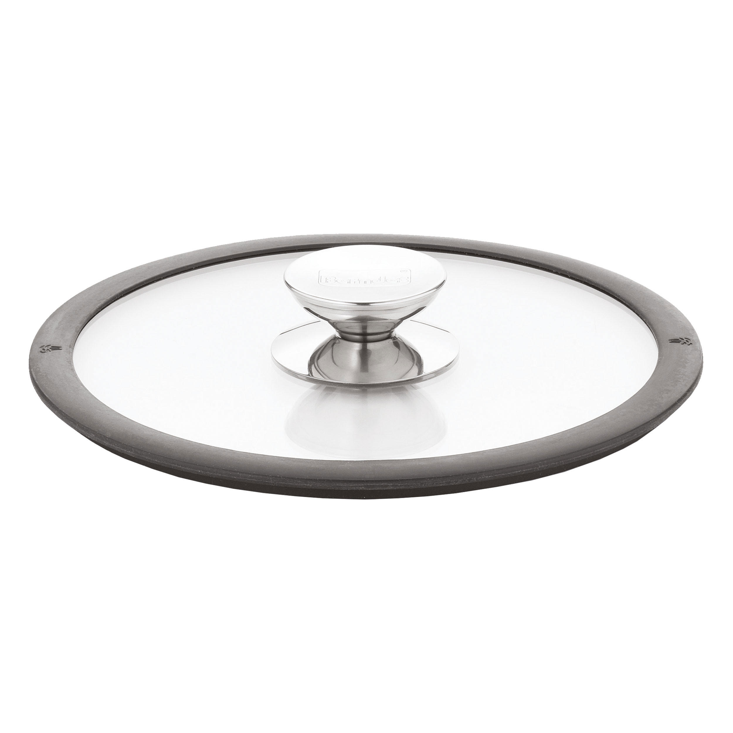 GLASDECKEL mit Silikonring, Transparent / Schwarz, 24 cm - Schwarz, Metall (10.39/10.24/1.18cm) - Berndes