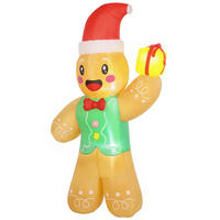 AUFBLASBARE Weihnachtsdekoration Polyester Hellbraun - Hellbraun, Textil (60/250/135cm) - Outsunny