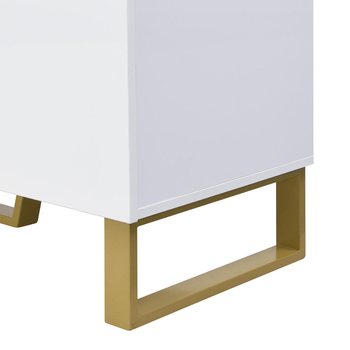 SCHUHSCHRANK in Weiß Schuhkommode mit großem Fassungsvermögen, mehrstöckigem Stauraum und Schubladen , B120/T35/H85cm - Goldfarben/Weiß, Holz/Holzwerkstoff (120/80/35cm) - STILVORA