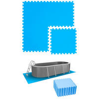 POOLMATTEN 5,6m² 24 EVA Matten 50 cm Blau - Blau, Kunststoff (50/50cm) - eyepower