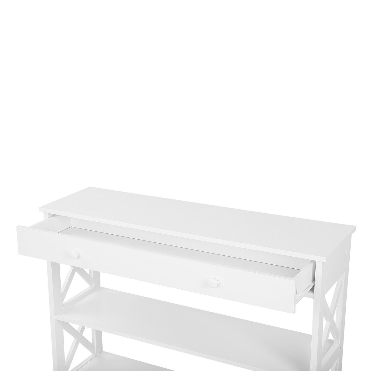 KONSOLENTISCH weiß Montgomery - Weiß, Holzwerkstoff (30/100/80cm) - Beliani