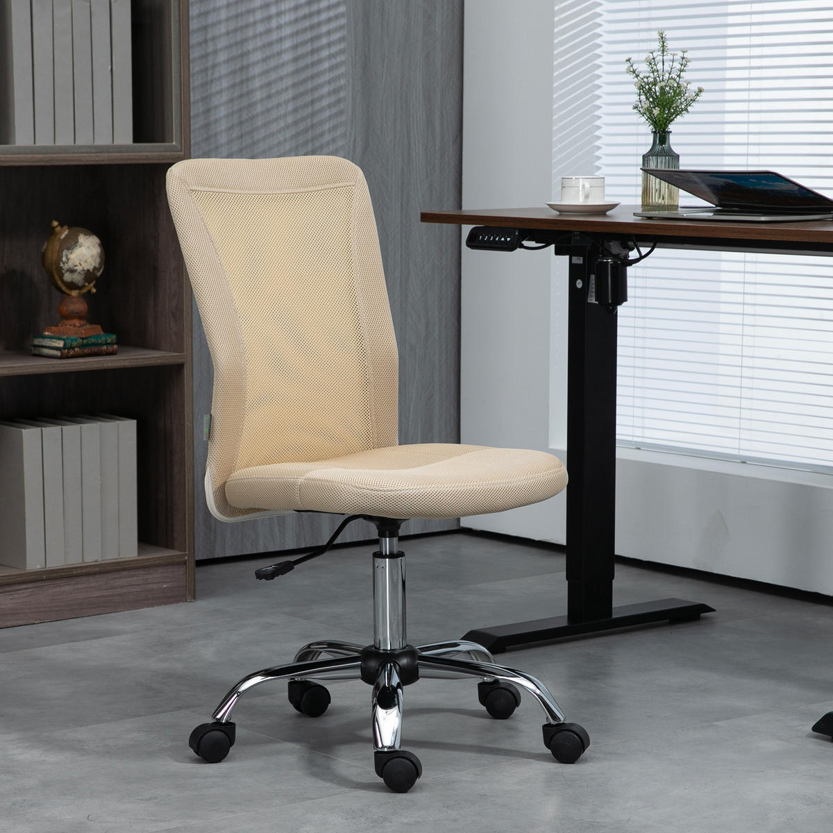 DREHSTUHL DE-11700 Mesh höhenverstellbar Beige - Beige, Textil (56/100/43cm) - ComfortXL