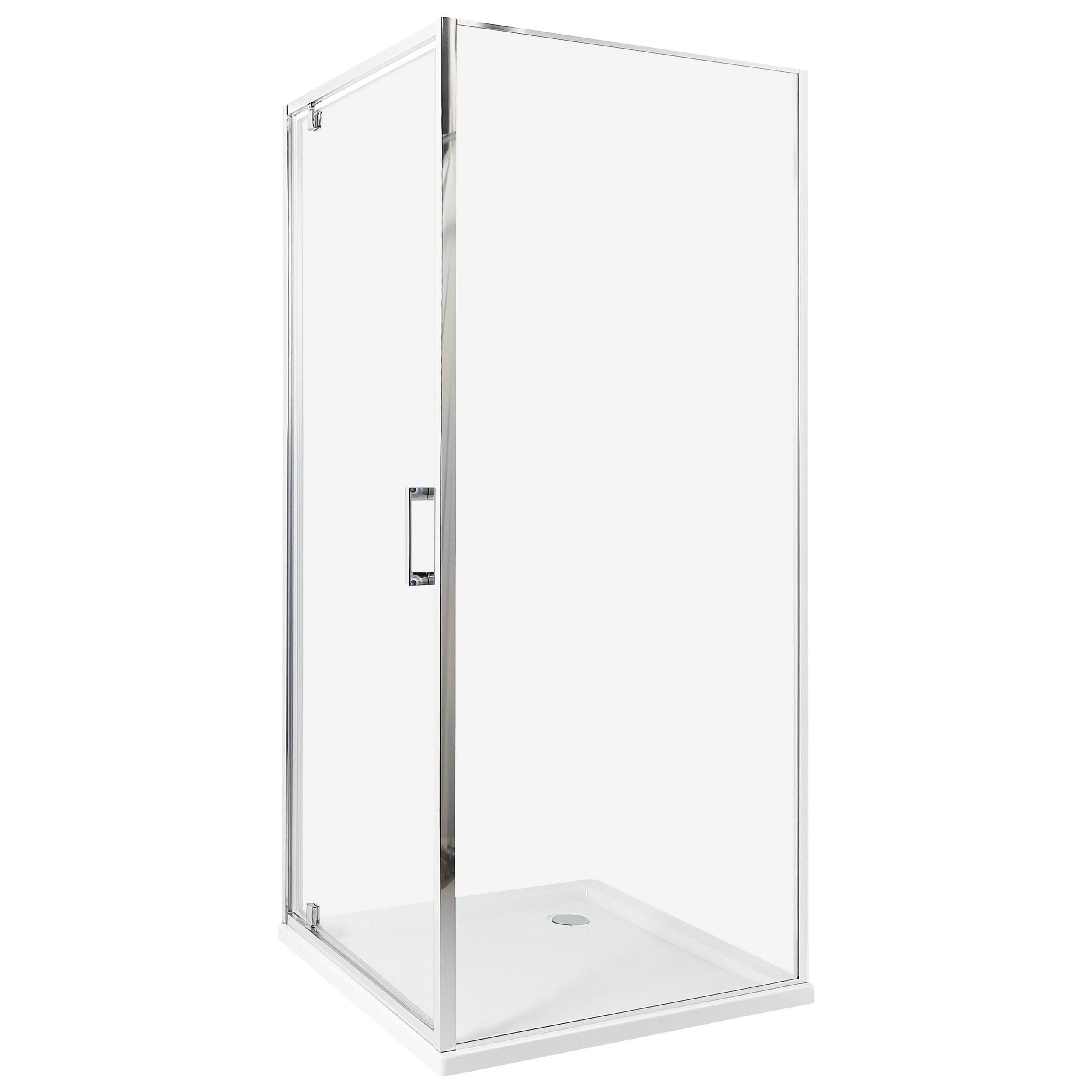 Beliani SPRCHOVÝ KOUT 80/80/185 cm Stříbrný Darli