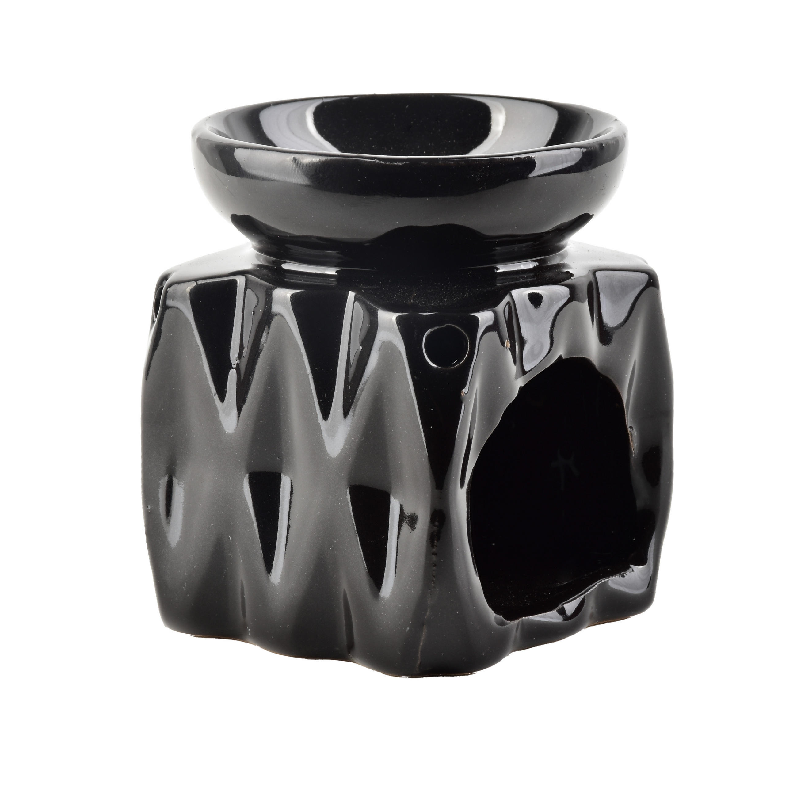 DUFTLAMPE Basic Schwarz 6.8/6.5/8 cm Keramik - Schwarz, Keramik (8cm) - Mondex