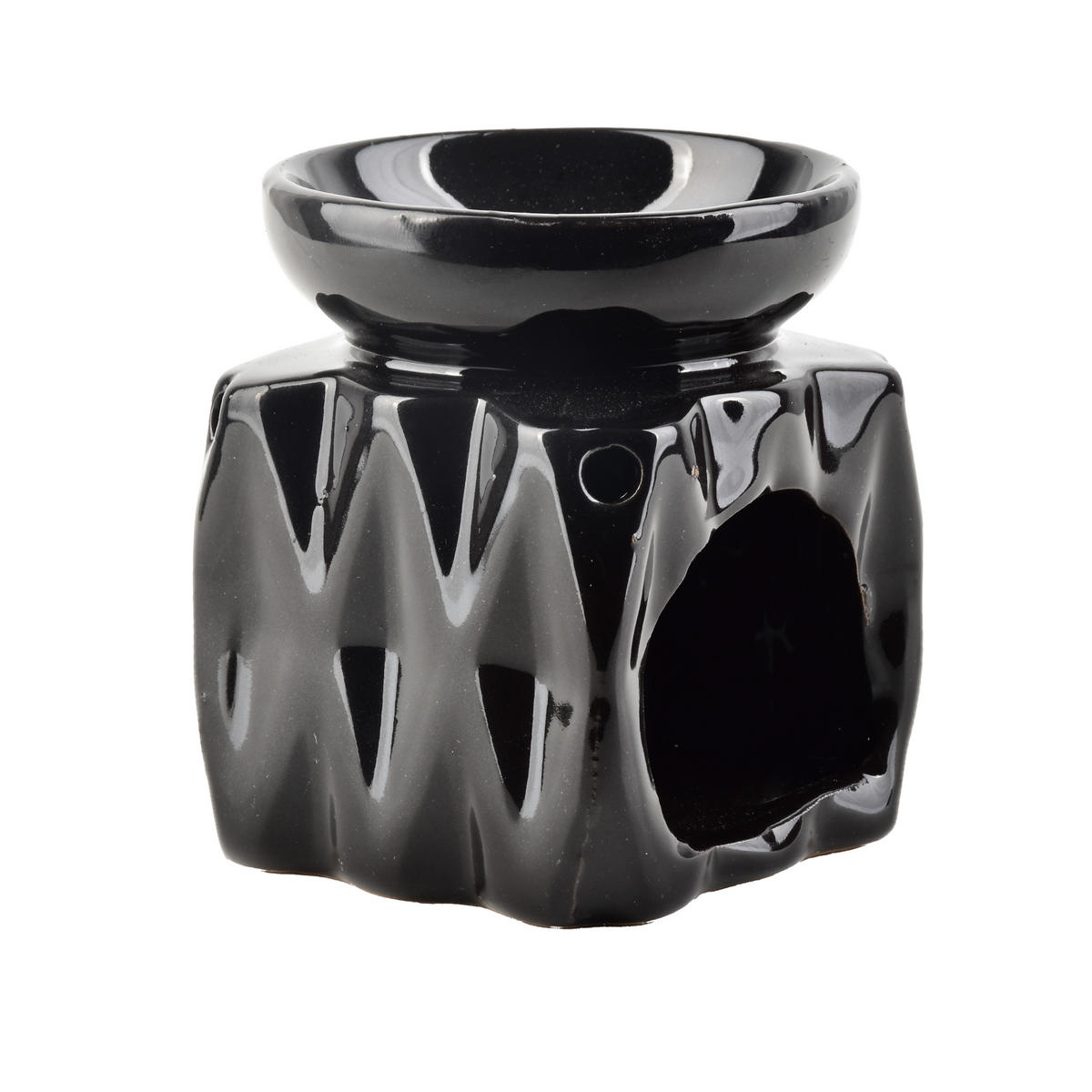DUFTLAMPE Basic Schwarz 6.8/6.5/8 cm Keramik - Schwarz, Keramik (8cm) - Mondex