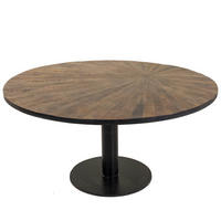 TISCH aus Metall und Holz, braun, 90x45cm - Braun, Holz (90/90/45cm) - Wanderlust