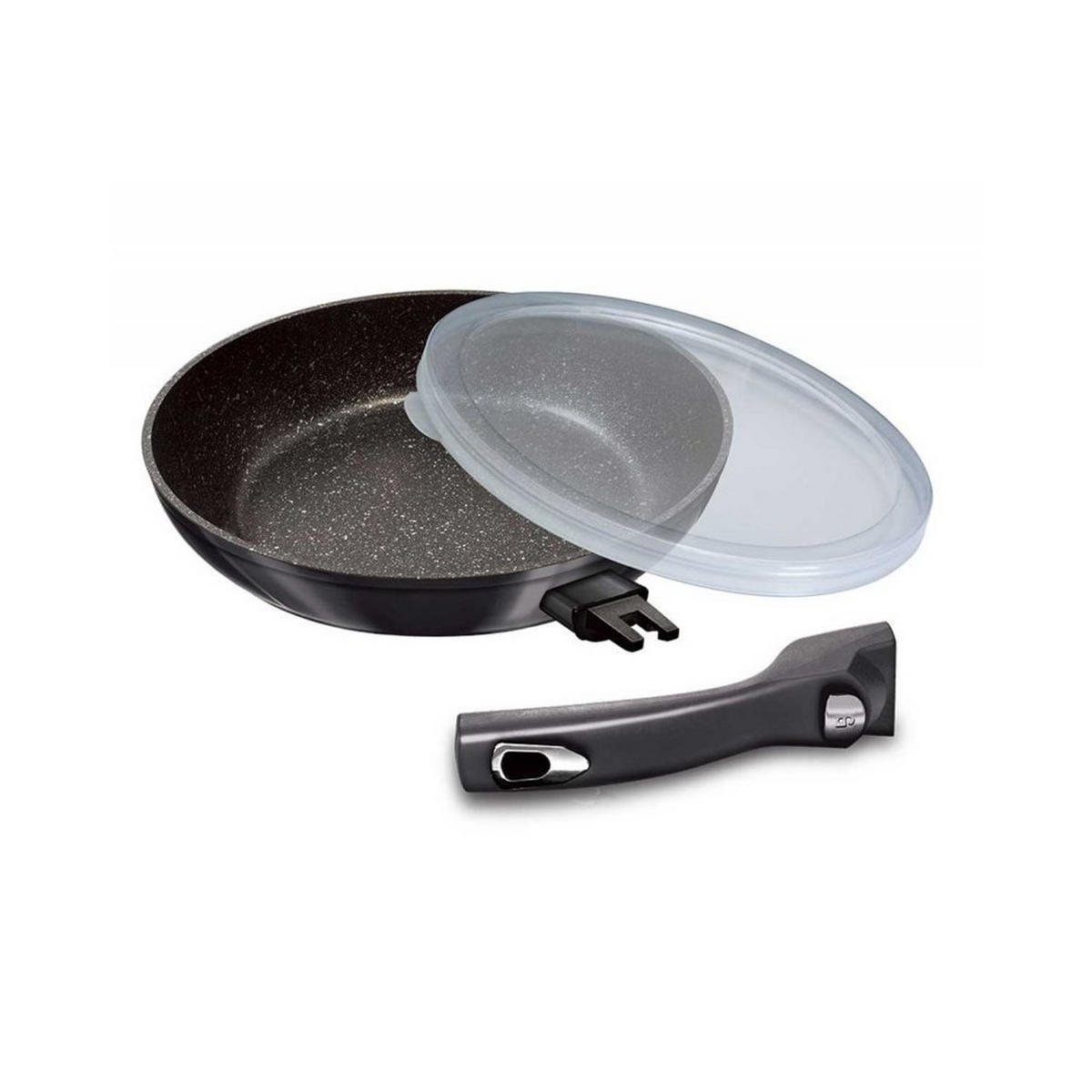 PFANNENSET Schwarz 28/28/4.1 cm BH7048 - Schwarz, Metall - Berlinger Haus