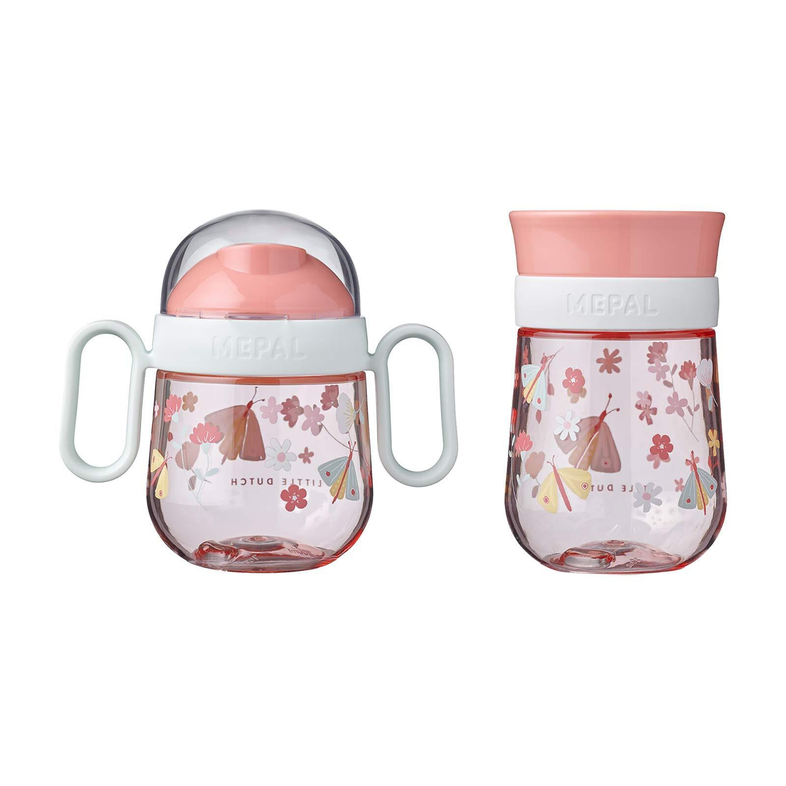 TRINKLERNBECHER Mio Flowers & Butterflies 200 & 300 ml 2er Set - Rosa, Kunststoff (0.001L) - Mepal