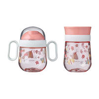 TRINKLERNBECHER Mio Flowers & Butterflies 200 & 300 ml 2er Set - Rosa, Kunststoff (0.001L) - Mepal