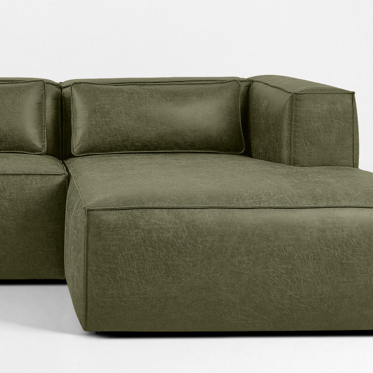 ECKSOFA RECHTS FEROX, Grün - Grün, Holz/Holzwerkstoff (300/175cm) - KONSIMO®