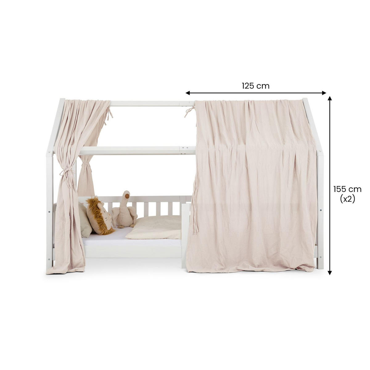 HAUSBETT-HIMMEL NENA beige - Beige, Textil - IDIMEX