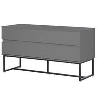 GARDEROBENBANK - Dunkelgrau/Schwarz, Holzwerkstoff/Metall (90/48/35cm) - home24