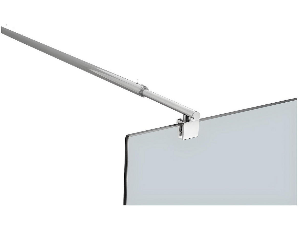 DUSCHTRENNWAND Seitenwand italienische Dusche - 140 x 200 cm - DANNA - Transparent, Metall (140/200cm) - Vente-Unique