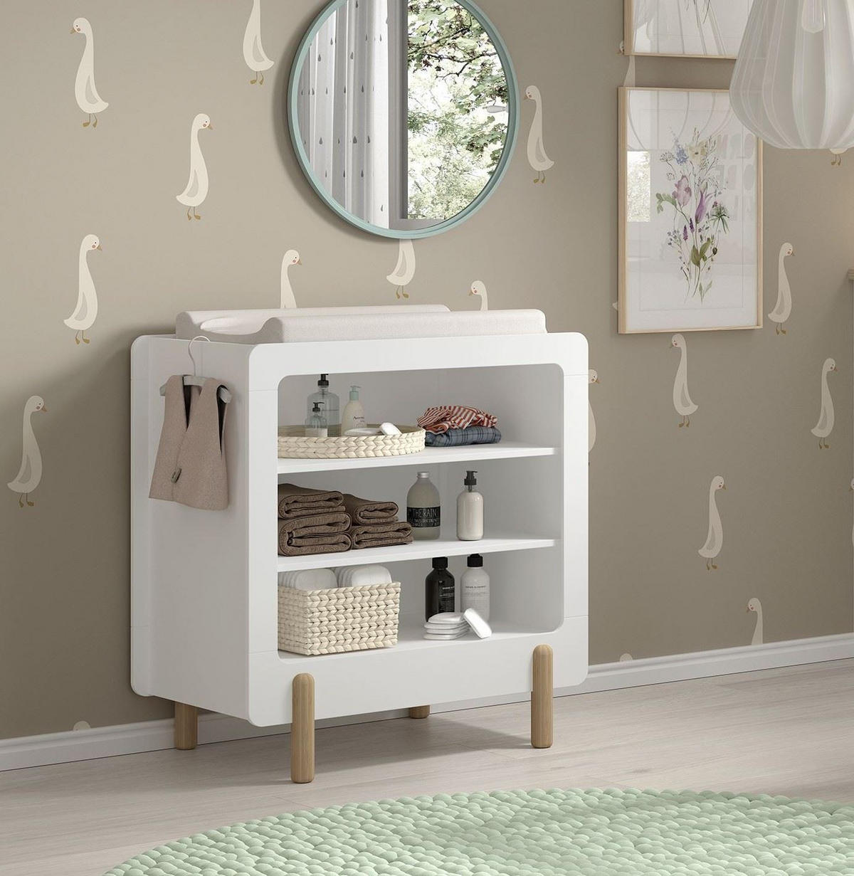 WICKELKOMMODE Karylin 88x54x95 aus MDF in Weiß - Weiß, Holzwerkstoff (88/95/54cm) - 58aufmkessel