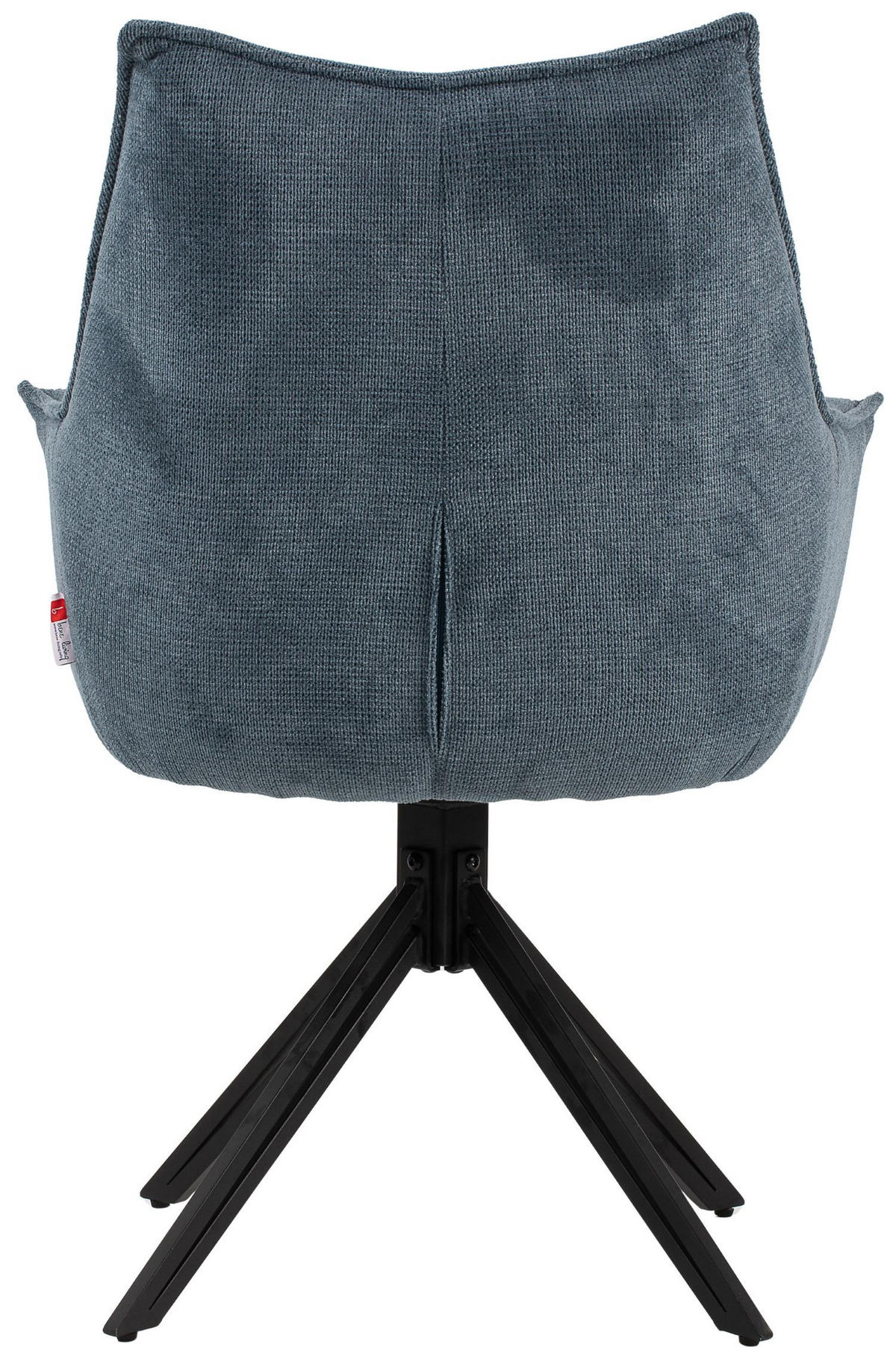 DININGSESSEL Ginosa - drehbar - blau - Blau/Schwarz, Textil/Metall (62/90/66cm) - bene living