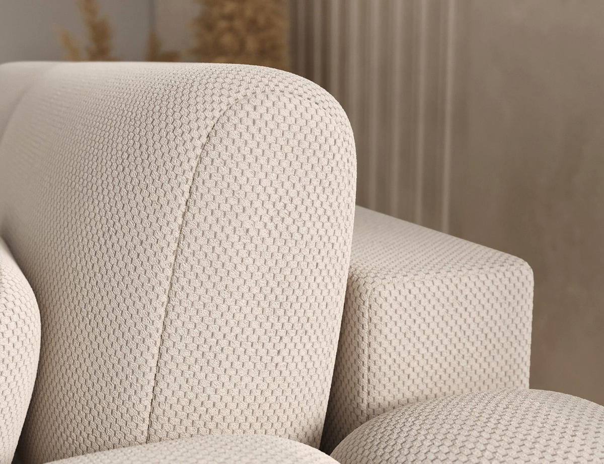 ECKSOFA COVELION L-Form – Schlaffunktion, Bettkasten, Wellenfederung, HR-Kaltschaum, inkl. Kissen, moderner Wohnkomfort - Beige, Kunststoff (167/260cm) - Wohnideebilder