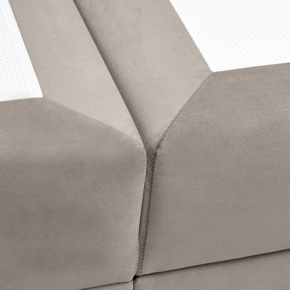 BOXSPRING POSTELJA s prostorom za shranjevanje 180/200 cm žamet sivo rjava Dame - sivorjava, tekstil (180/200cm) - Beliani