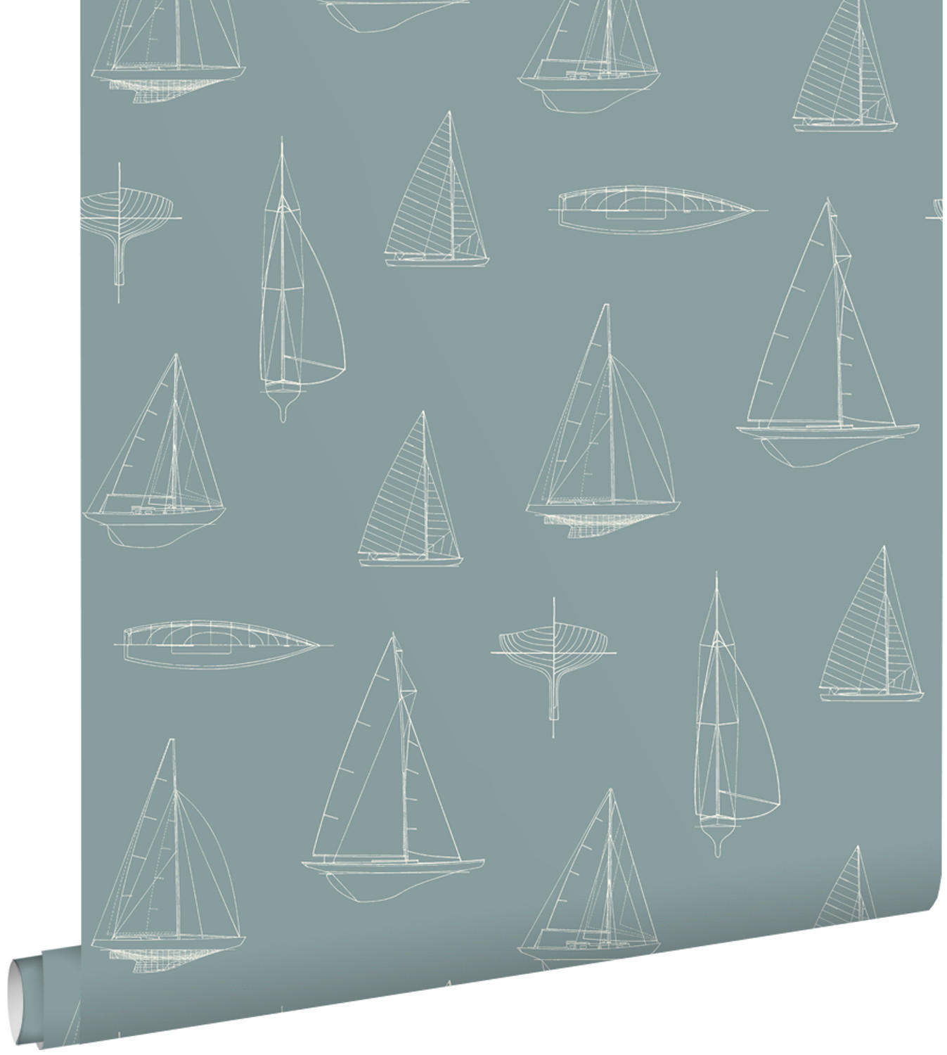 ESTAhome Tapete Blau 50x0.1 cm