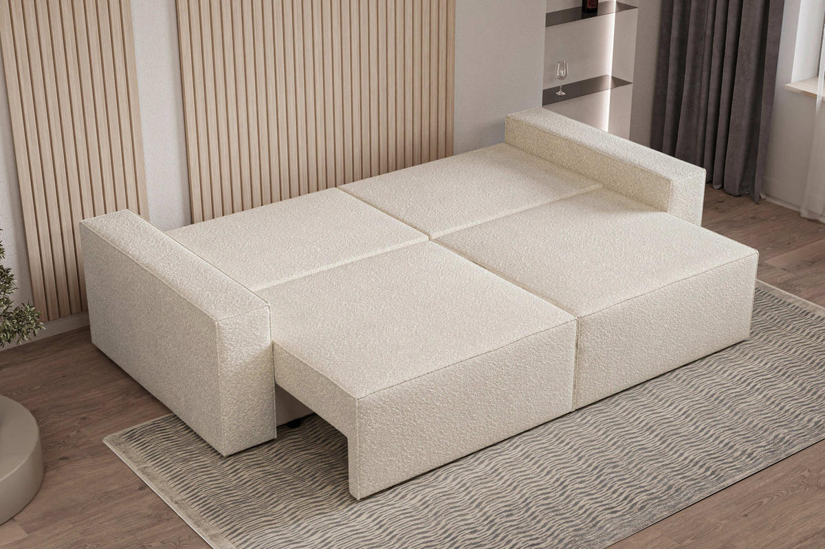 SCHLAFSOFA - Denver mini - Creme (Anthology 20) - Creme, Holzwerkstoff (248/92/110cm) - Möblo