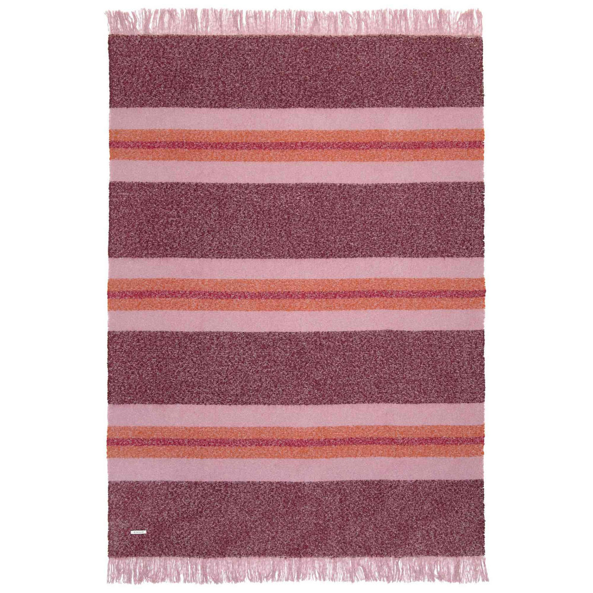 WOHNDECKE BOUCLÉ STRIPE - Rot, Textil (145/200cm) - Tom Tailor