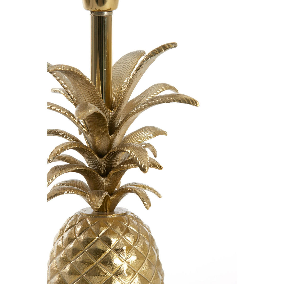 LAMPENFUSS Pineapple Gold 20/19/37 cm - Goldfarben, Metall (20/19/37cm) - Light & Living
