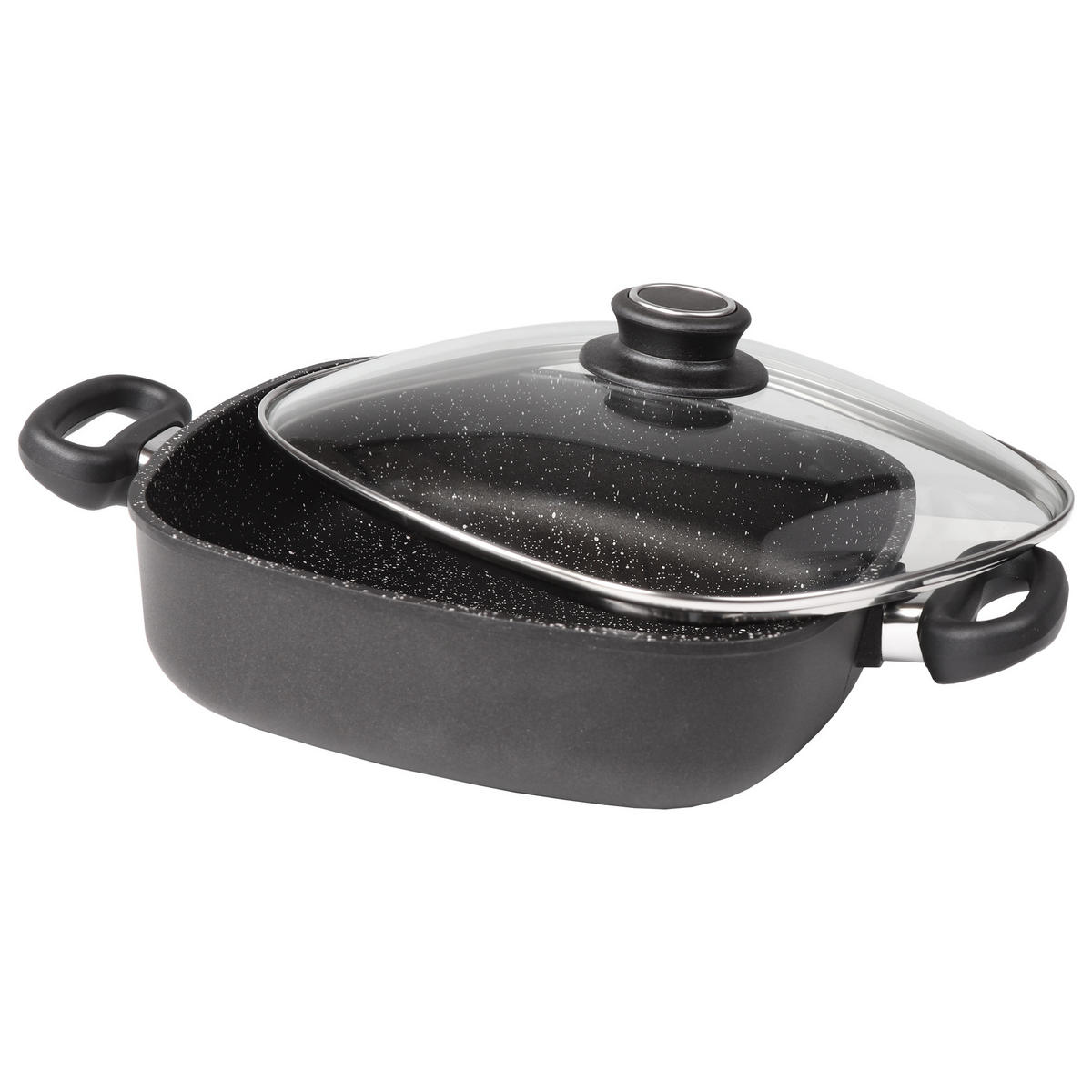 ECKPFANNE - Grau, Metall (24cm) - Stoneline
