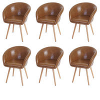 ESSZIMMERSTUHL Braun 6er-Set - Braun, Textil (61/80/56cm) - MCW