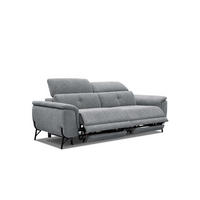 SOFA AVENA 3-Sitzer mit 2 Relaxfunktionen, grau - Grau, Holzwerkstoff/Textil (204/80/108cm) - Courtois Laville
