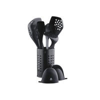 KÜCHENUTENSILIEN-SET aus Thermoplast JESPER - 9-teilig - Anthrazit, Kunststoff - Björn