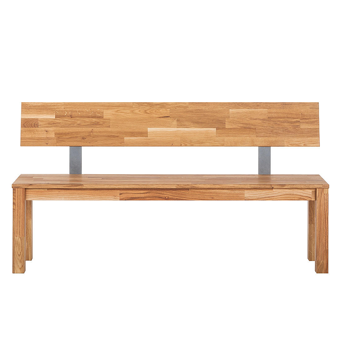 SITZBANK - Eiche massiv - Eichefarben, Holz (160/80/35cm) - home24