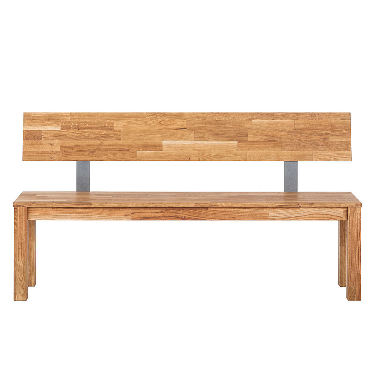 SITZBANK - Eiche massiv - Eichefarben, Holz (160/80/35cm) - home24