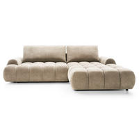 ECKSOFA 280 cm Valerio mit Bettkasten, 280 cm, Rechts, Schlaffunktion, Beige - Beige, Holz (177/280cm) - Emporius