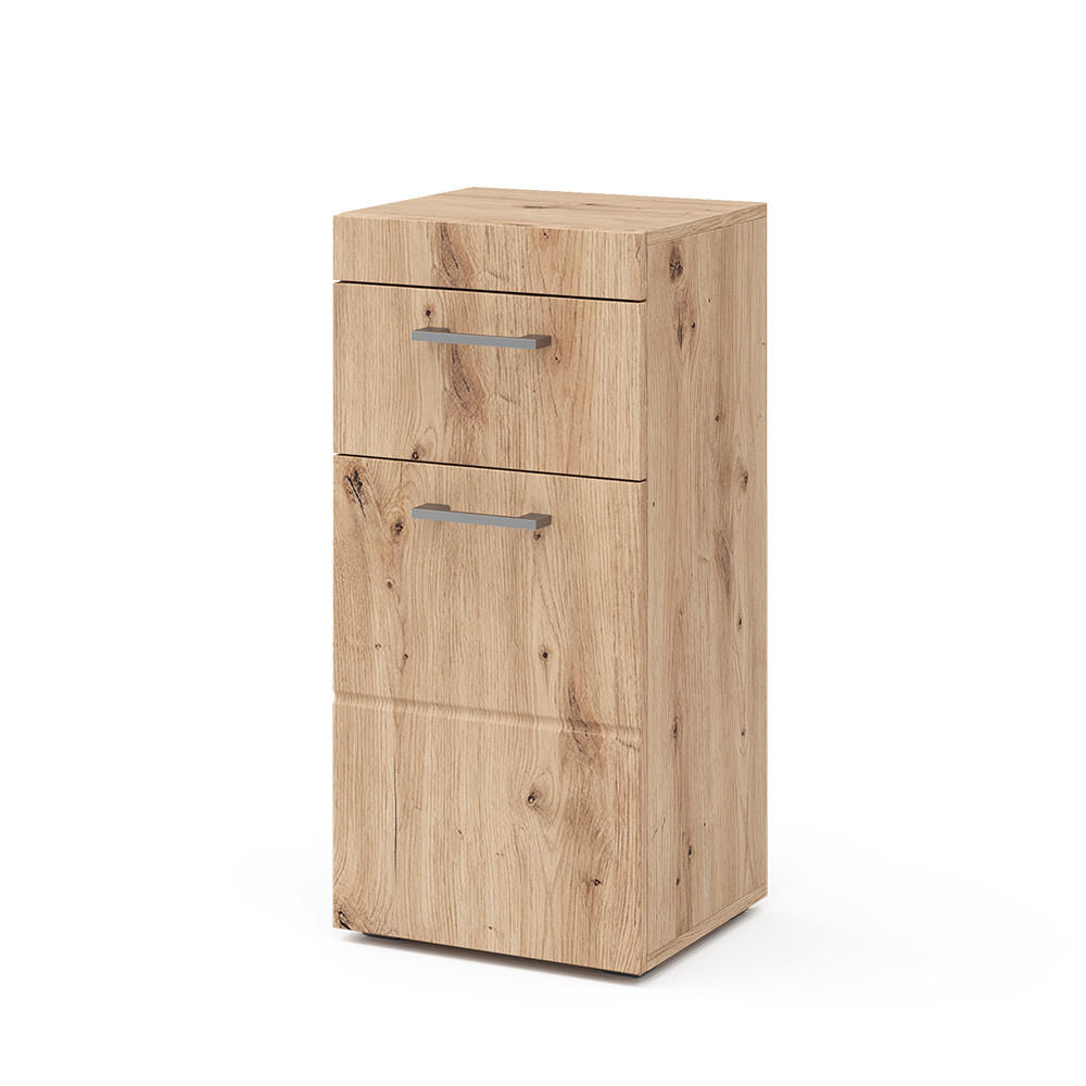 MIDISCHRANK Luna Eiche Wotan 37 x 79 cm - Eiche Wotan, Holzwerkstoff (37/79/32.6cm) - Vicco