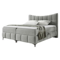 BOXBETT Nova - Schwarz/Grau, Holz/Textil (160/200cm) - MIRJAN24