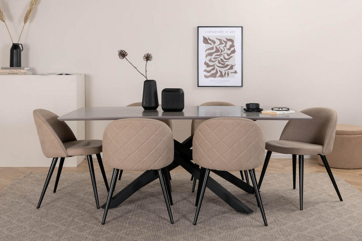 TISCHGRUPPE Beige - Beige, Holzwerkstoff (90/76/190cm) - ebuy24