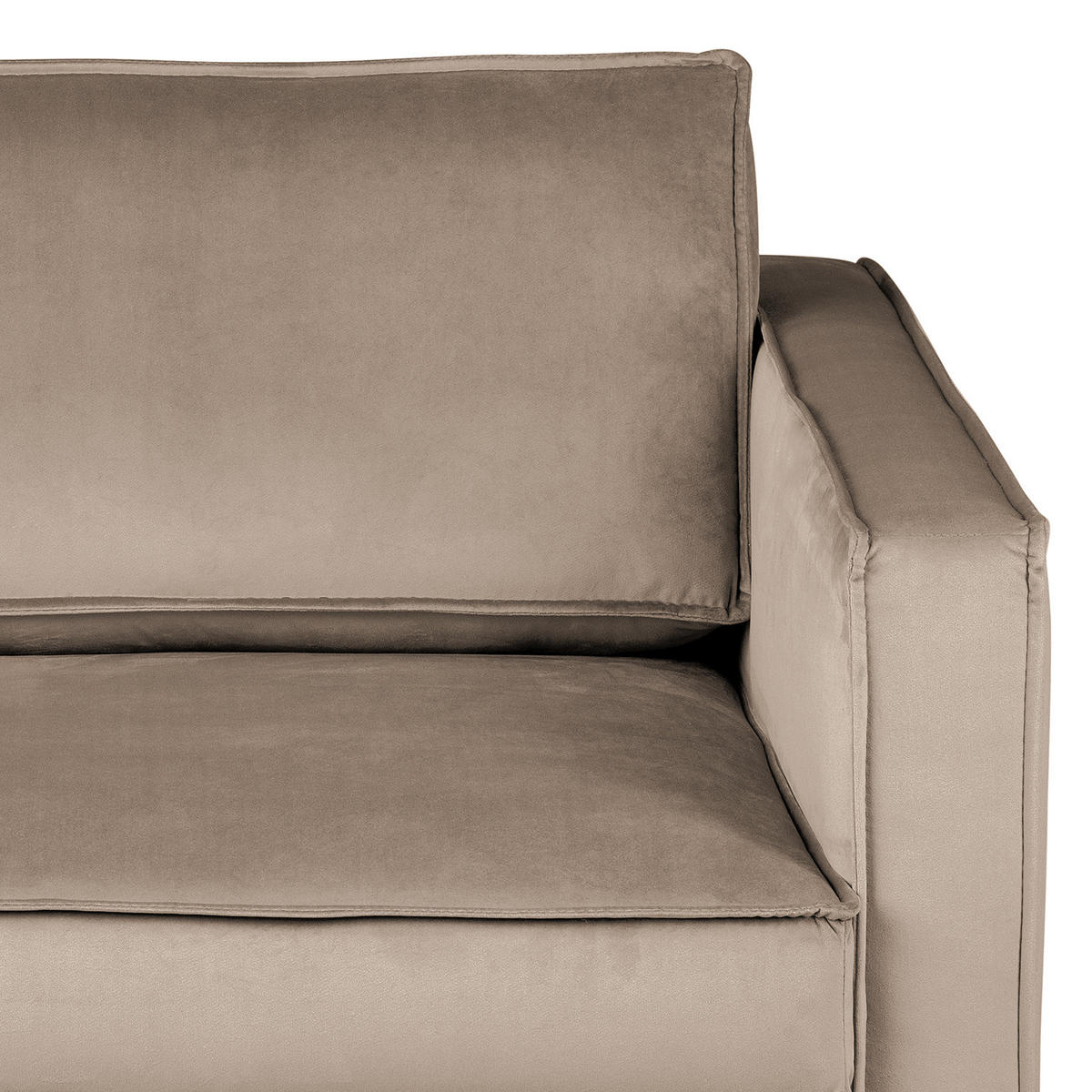 XL SESSEL - Beige/Schwarz, Textil/Metall (117/81/96cm) - home24