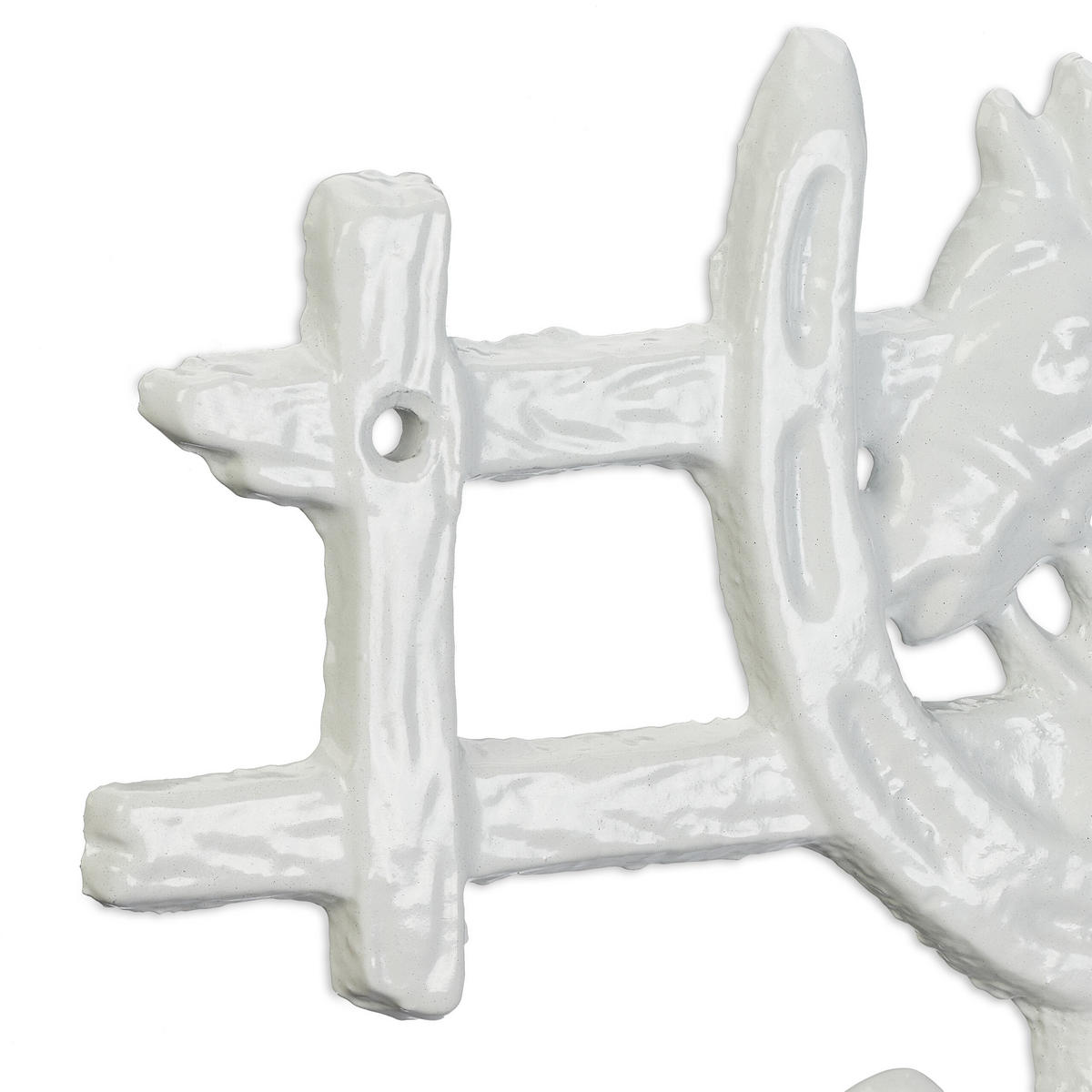 GARDEROBENLEISTE - Weiß, Metall (36.5/11/3.5cm) - Relaxdays