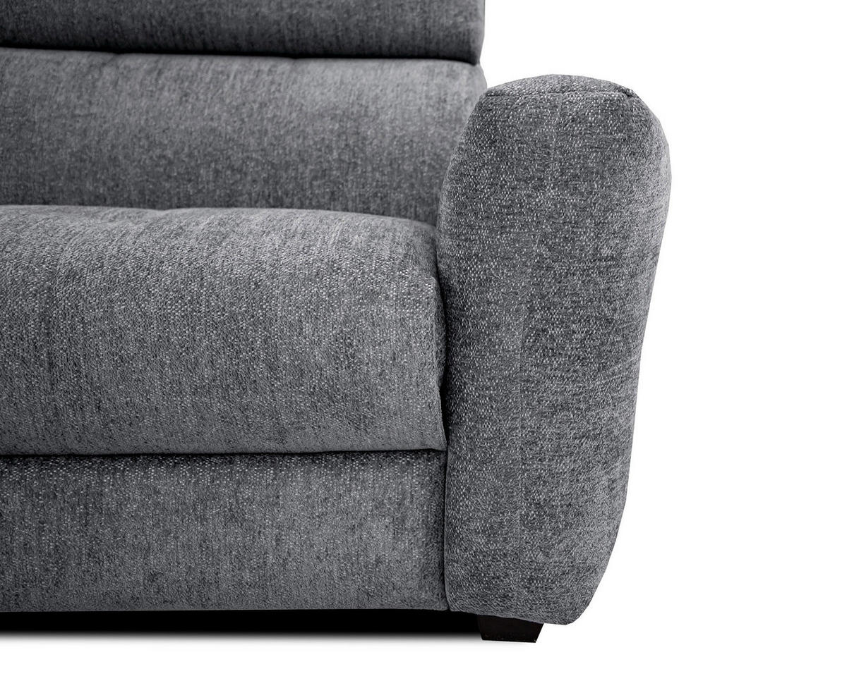 SOFA CALVERA 3-Sitzer mit 1 Relaxfunktion, grau - Grau, Holzwerkstoff/Textil (204/79/106cm) - Courtois Laville