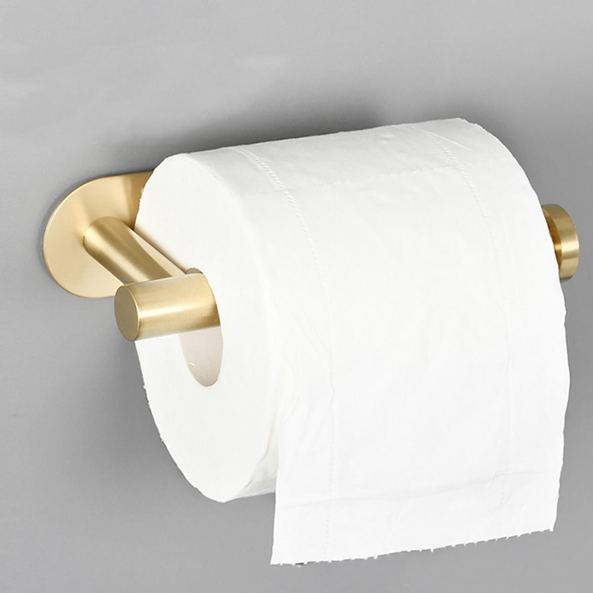 TOILETTENPAPIERHALTER 16/8/4.5 cm Selbstklebend Edelstahl Gold - Goldfarben, Metall (16/4.5/8cm) - Livingandhome
