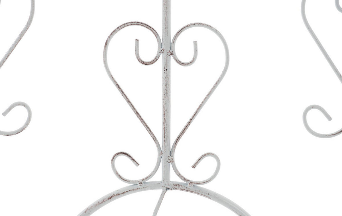 RANKGITTER 2er Set Metall antik weiß - Weiß, Metall (35/122/1cm) - CLP