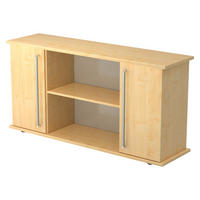 SIDEBOARD mit 2 Flügeltüren 44,8/166,1/84 cm in Ahornfarben Chromgriff - Ahornfarben, Holzwerkstoff (166.1/84/44.8cm) - bümö