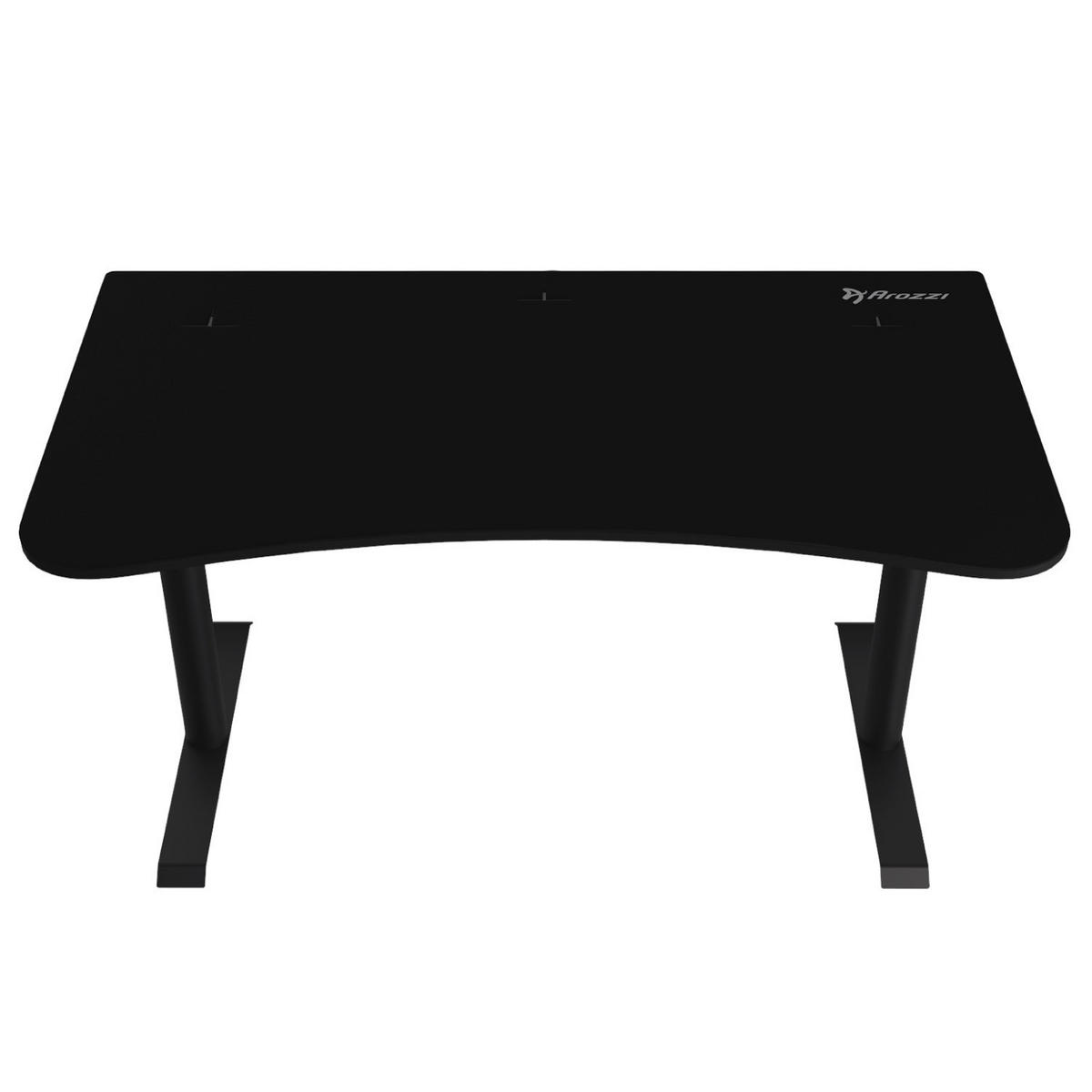 GAMINGTISCH Arena Medium 140/76/71 cm Reines Schwarz - Schwarz, Metall (75.5/140/71cm) - Arozzi